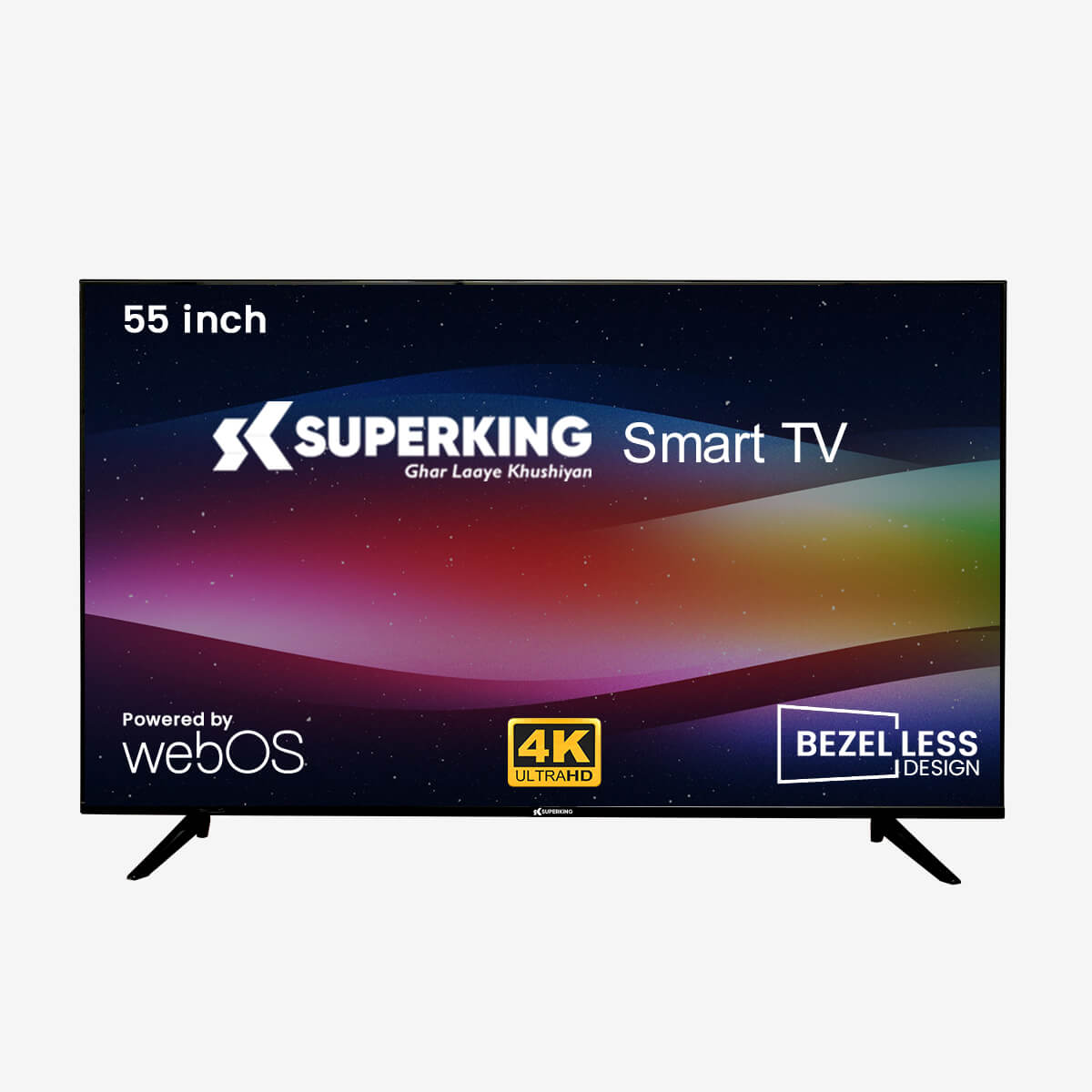 Superking 140 cm (55 inch) Ultra HD LED Smart Web OS TV Bezel-less design