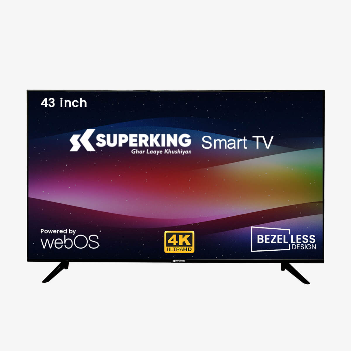 Superking 109 cm (43 inch) Ultra HD LED Smart Web OS TV Bezel-less design